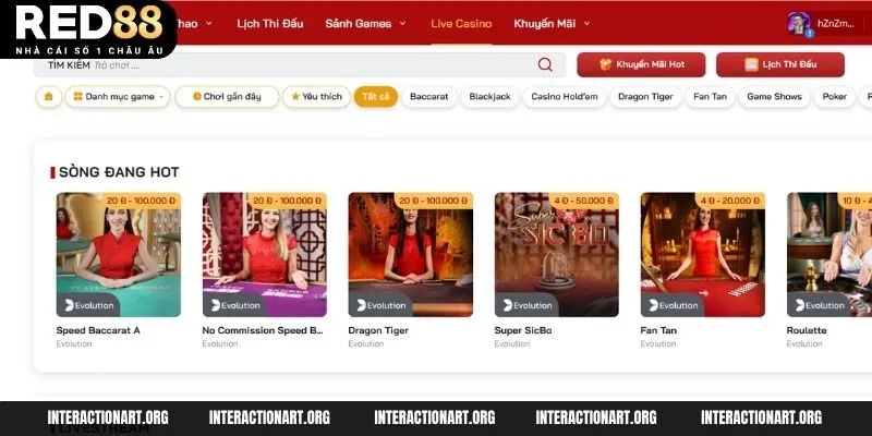 casino-red88-khong-gian
